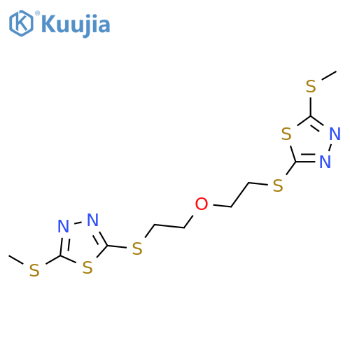 1,3,4-Thiadiazole, 2,2'-[oxybis(2,1-ethanediylthio)]bis[5-(methylthio)- structure