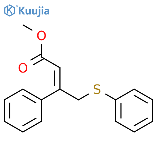 2-Butenoic acid, 3-phenyl-4-(phenylthio)-, methyl ester, (Z)- structure