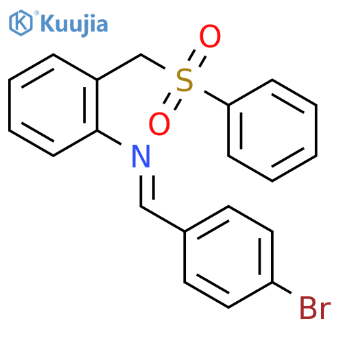 N-(4-bromobenzylidene)-2-((phenylsulfonyl)methyl)aniline structure