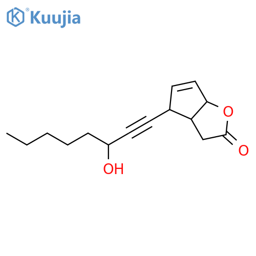 2H-Cyclopenta[b]furan-2-one, 3,3a,4,6a-tetrahydro-4-(3-hydroxy-1-octynyl)- structure