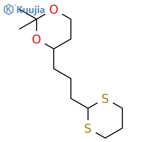 1,3-Dioxane, 4-[3-(1,3-dithian-2-yl)propyl]-2,2-dimethyl- structure