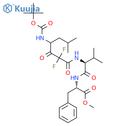 L-Phenylalanine, N-[N-[4-[[(1,1-dimethylethoxy)carbonyl]amino]-2,2-difluoro-6-methyl-1,3- dioxoheptyl]-L-valyl]-, methyl ester, (S)- structure