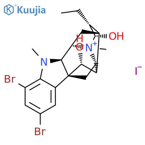Ajmalanium, 10,12-dibromo-17,21-dihydroxy-4-methyl-, iodide, (17R,20a,21b)- structure