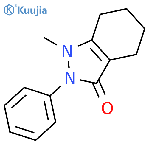 3H-Indazol-3-one,1,2,4,5,6,7-hexahydro-1-methyl-2-phenyl- structure