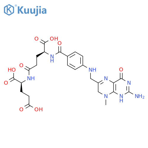 L-Glutamic acid,N-[N-[4-[[(2-amino-1,4,7,8-tetrahydro-8-methyl-4-oxo-6-pteridinyl)methyl]amino]benzoyl]-L-g-glutamyl]- (9CI) structure