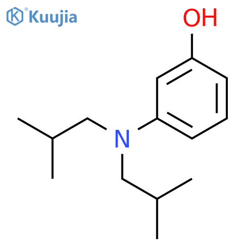 Phenol, 3-[bis(2-methylpropyl)amino]- structure