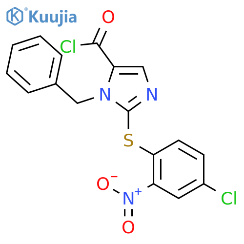 1H-Imidazole-5-carbonyl chloride, 2-[(4-chloro-2-nitrophenyl)thio]-1-(phenylmethyl)- structure