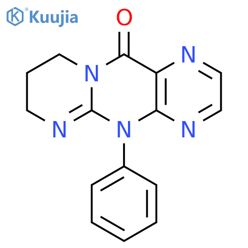 11H-Pyrimido[2,1-b]pteridin-11-one, 5,7,8,9-tetrahydro-5-phenyl- structure