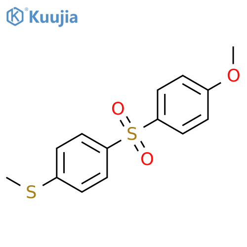 Benzene, 1-methoxy-4-[[4-(methylthio)phenyl]sulfonyl]- structure