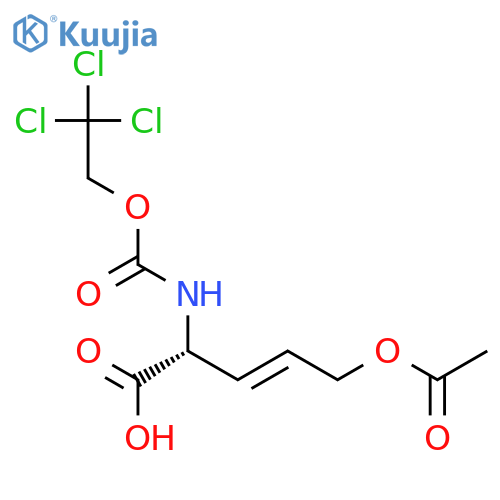 3-Pentenoic acid, 5-(acetyloxy)-2-[[(2,2,2-trichloroethoxy)carbonyl]amino]-, (R)- structure