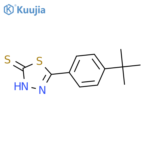 5-(4-Tert-butylphenyl)-1,3,4-thiadiazole-2-thiol structure
