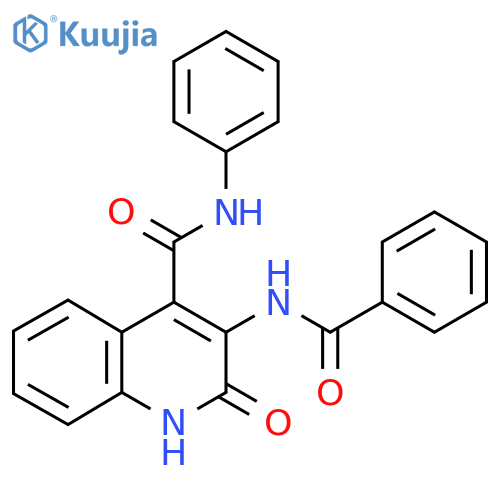 3-benzamido-2-oxo-N-phenyl-1H-quinoline-4-carboxamide structure