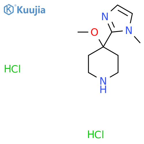 4-methoxy-4-(1-methyl-1H-imidazol-2-yl)piperidine dihydrochloride structure
