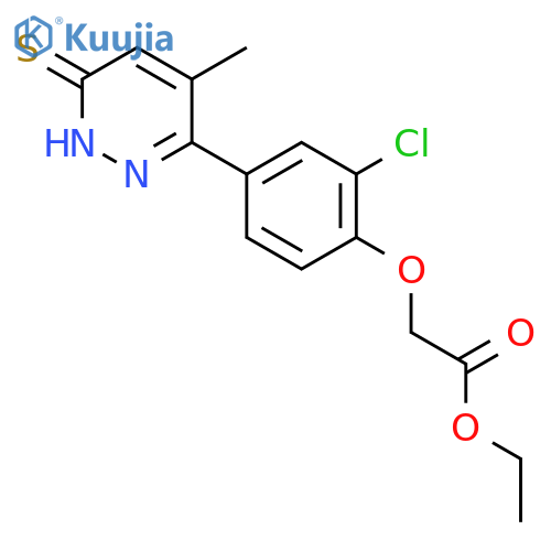 Acetic acid, [2-chloro-4-(1,6-dihydro-4-methyl-6-thioxo-3-pyridazinyl)phenoxy]-, ethyl ester structure