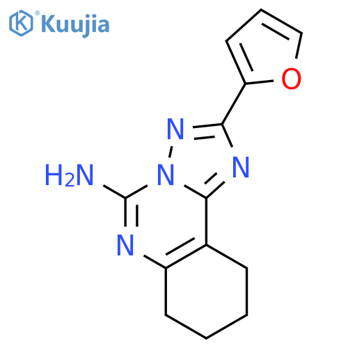 [1,2,4]Triazolo[1,5-c]quinazolin-5-amine, 2-(2-furanyl)-7,8,9,10-tetrahydro- structure