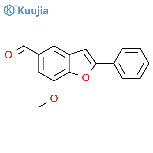7-methoxy-2-phenylbenzofuran-5-carboxaldehyde structure