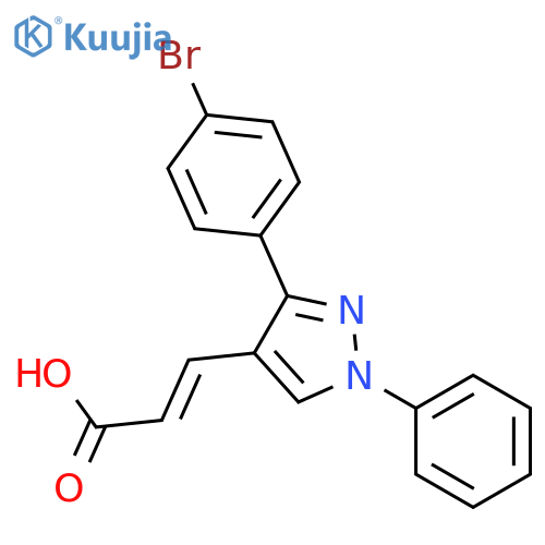 3-3-(4-Bromophenyl)-1-phenyl-1H-pyrazol-4-ylprop-2-enoic Acid structure