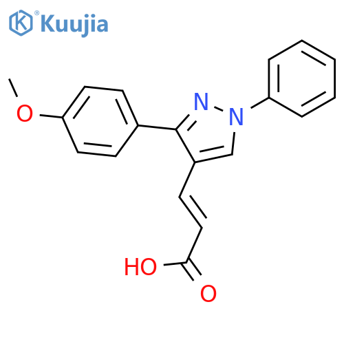 3-3-(4-methoxyphenyl)-1-phenyl-1H-pyrazol-4-ylprop-2-enoic acid structure