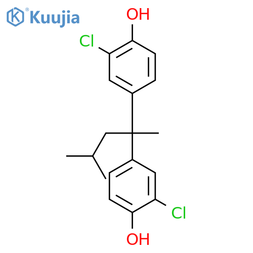 Phenol, 4,4'-(1,3-dimethylbutylidene)bis[2-chloro- structure