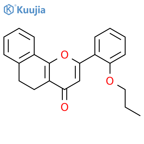 4H-Naphtho[1,2-b]pyran-4-one, 5,6-dihydro-2-(2-propoxyphenyl)- structure