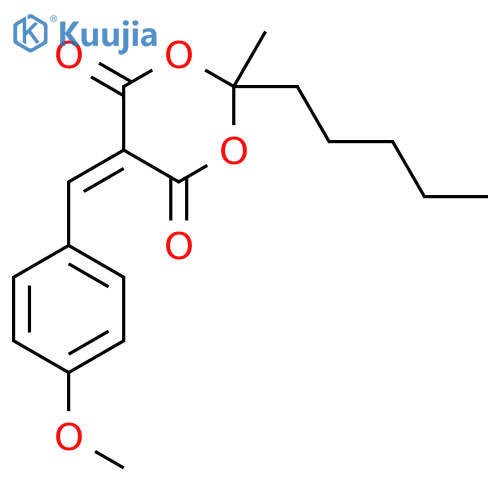 1,3-Dioxane-4,6-dione, 5-[(4-methoxyphenyl)methylene]-2-methyl-2-pentyl- structure