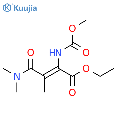 2-Butenoic acid, 4-(dimethylamino)-2-[(methoxycarbonyl)amino]-3-methyl-4-oxo-, ethyl ester structure