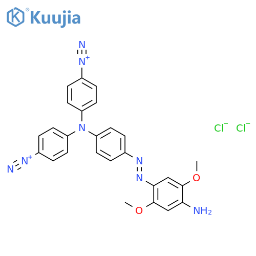 Benzenediazonium, 4,4'-[[4-[(4-amino-2,5-dimethoxyphenyl)azo]phenyl]imino]bis-, dichloride structure