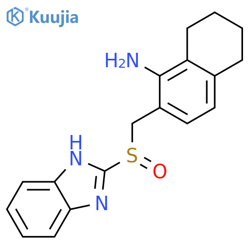 1-Naphthalenamine, 2-[(1H-benzimidazol-2-ylsulfinyl)methyl]-5,6,7,8-tetrahydro- structure