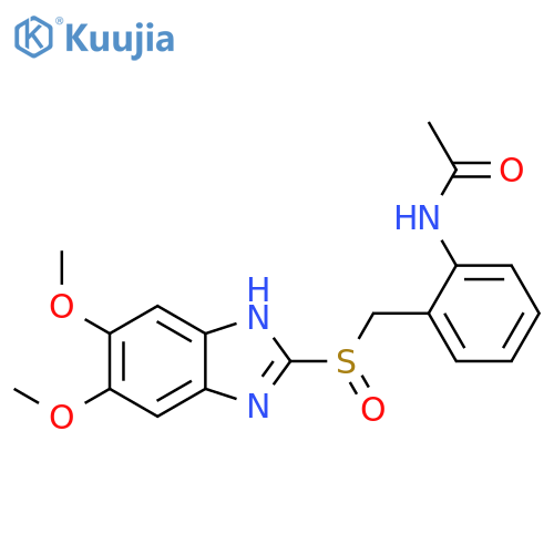Acetamide, N-[2-[[(5,6-dimethoxy-1H-benzimidazol-2-yl)sulfinyl]methyl]phenyl]- structure