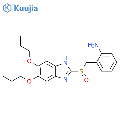Benzenamine, 2-[[(5,6-dipropoxy-1H-benzimidazol-2-yl)sulfinyl]methyl]- structure
