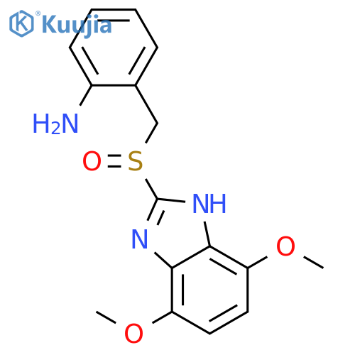 Benzenamine, 2-[[(4,7-dimethoxy-1H-benzimidazol-2-yl)sulfinyl]methyl]- structure