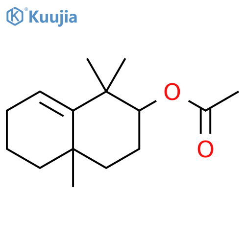 2-Naphthalenol, 1,2,3,4,4a,5,6,7-octahydro-1,1,4a-trimethyl-, acetate structure