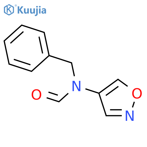 n-benzyl-n-(4-isoxazolyl)formamide structure