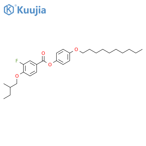 Benzoic acid, 3-fluoro-4-(2-methylbutoxy)-, 4-(decyloxy)phenyl ester structure