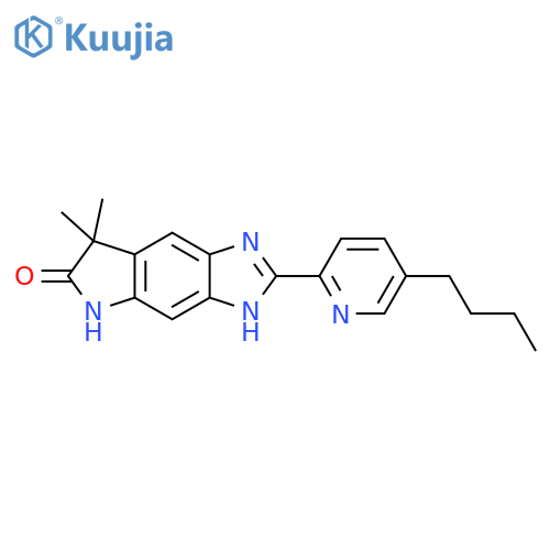 Pyrrolo[2,3-f]benzimidazol-6(1H)-one,2-(5-butyl-2-pyridinyl)-5,7-dihydro-7,7-dimethyl- structure