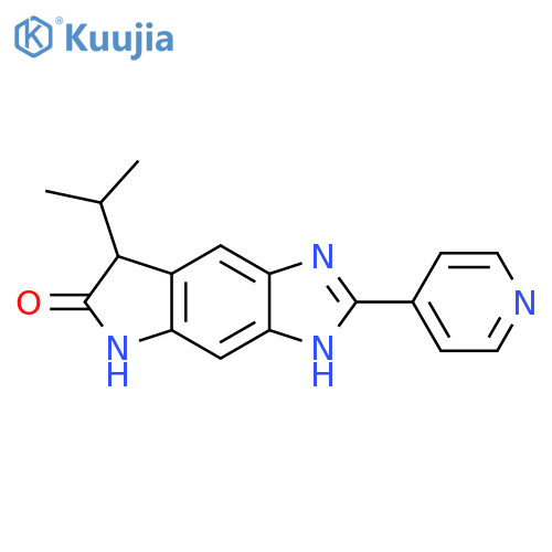 Pyrrolo[2,3-f]benzimidazol-6(1H)-one,5,7-dihydro-7-(1-methylethyl)-2-(4-pyridinyl)- structure