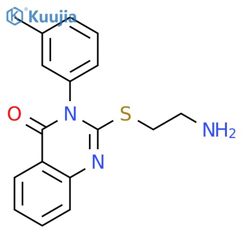 4(3H)-Quinazolinone, 2-[(2-aminoethyl)thio]-3-(3-methylphenyl)- structure