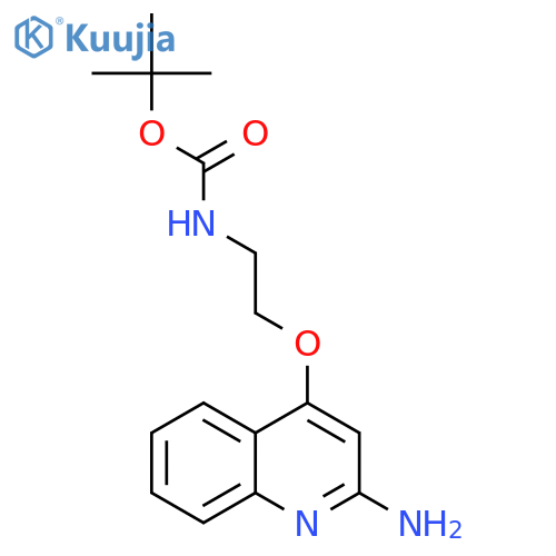 tert-Butyl (2-((2-aminoquinolin-4-yl)oxy)ethyl)carbamate structure