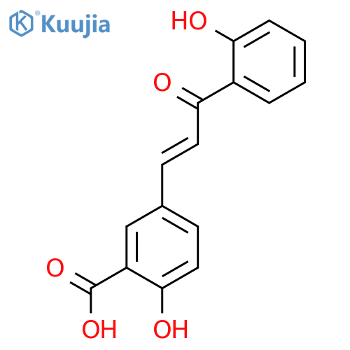 Benzoic acid, 2-hydroxy-5-[3-(2-hydroxyphenyl)-3-oxo-1-propenyl]- structure