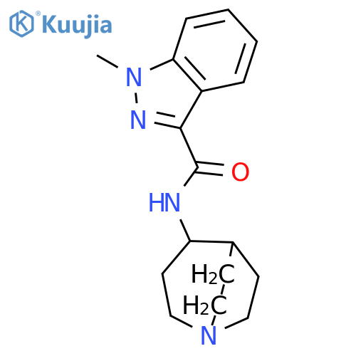1H-Indazole-3-carboxamide, N-1-azabicyclo[3.2.2]non-4-yl-1-methyl- structure