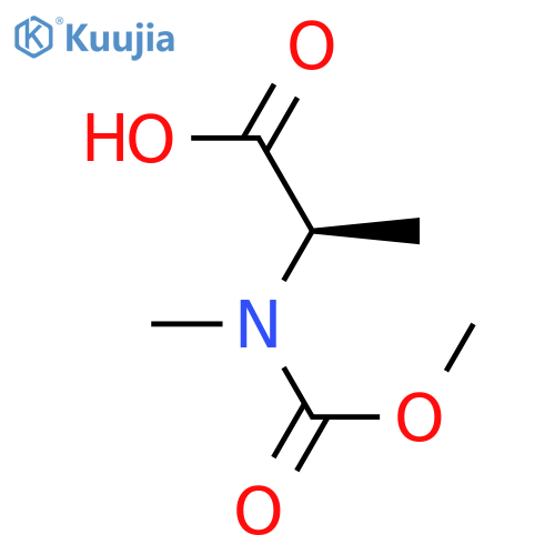 (2R)-2-[(methoxycarbonyl)(methyl)amino]propanoic acid structure