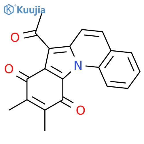 Indolo[1,2-a]quinoline-8,11-dione, 7-acetyl-9,10-dimethyl- structure