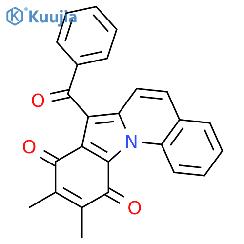 Indolo[1,2-a]quinoline-8,11-dione, 7-benzoyl-9,10-dimethyl- structure