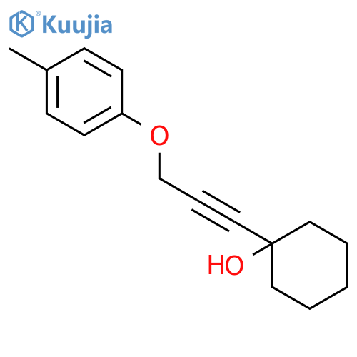 Cyclohexanol, 1-[3-(4-methylphenoxy)-1-propynyl]- structure