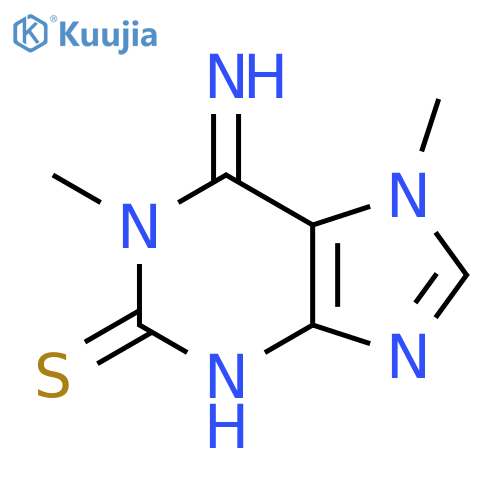1,3,6,7-tetrahydro-6-imino-1,7-dimethyl-2H-Purine-2-thione structure