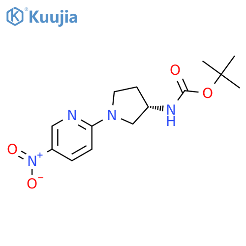 (S)-tert-butyl (1-(5-nitropyridin-2-yl)pyrrolidin-3-yl)carbamate structure