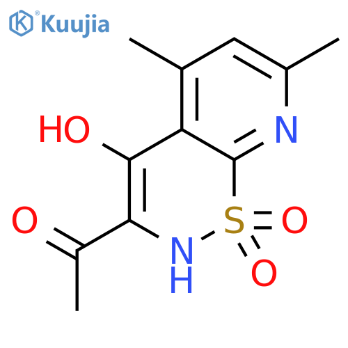 Ethanone, 1-(4-hydroxy-5,7-dimethyl-1,1-dioxido-2H-pyrido[3,2-e]-1,2-thiazin-3-yl)- structure