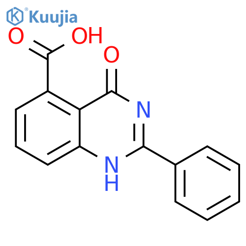 5-Quinazolinecarboxylic acid, 1,4-dihydro-4-oxo-2-phenyl- structure