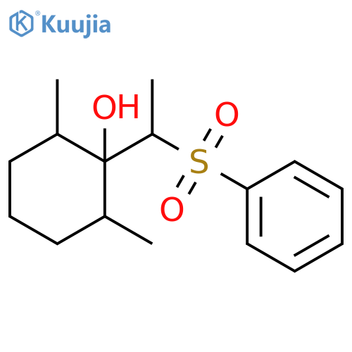 Cyclohexanol, 2,6-dimethyl-1-[1-(phenylsulfonyl)ethyl]- structure