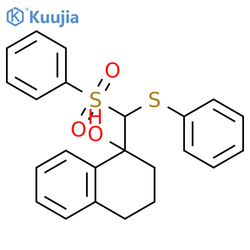 1-Naphthalenol, 1,2,3,4-tetrahydro-1-[(phenylsulfonyl)(phenylthio)methyl]- structure